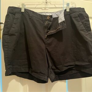 Old Navy black shorts, 5 inch inseam, size 16